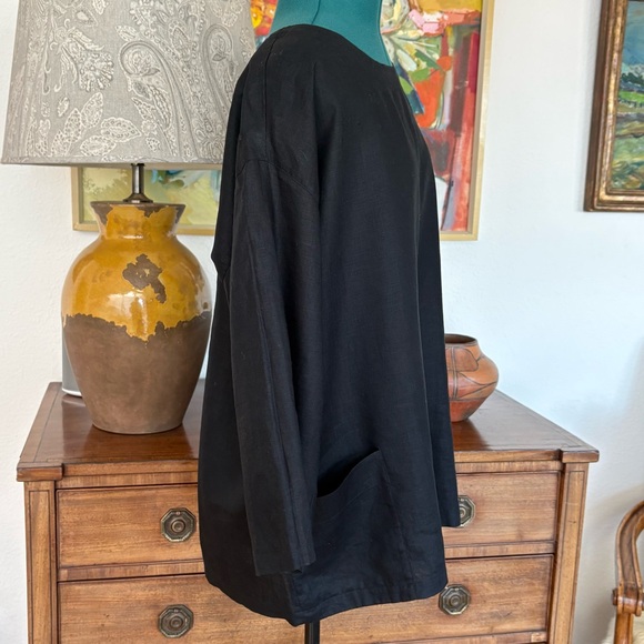 Eileen Fisher Tops - Eileen Fisher Black Linen Top